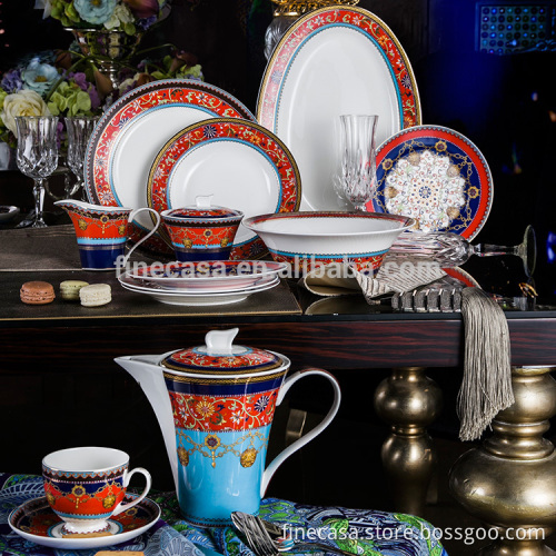 47 Pieces Luxury Fine Bone China Dinner Set of Grand Banquet
Quality Assured